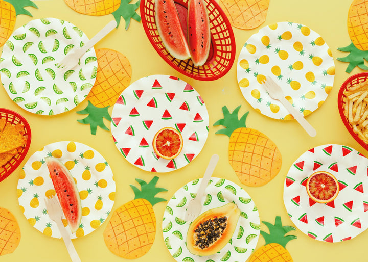 Pineapple Paper Napkins - Summer Tropical Party Decor - Fruit Shape Napkin - Luau Birthday Party - Garden BBQ Supplies - Pack Of 20 - Jolie Fete UK