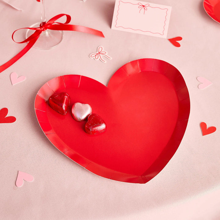 Pink Bow & Red Heart Confetti - Coquette Party Supplies - Soft Girl Valentine’s Decor - Heart Table Scatter - Bow Birthday Decorations -14g - Jolie Fete UK