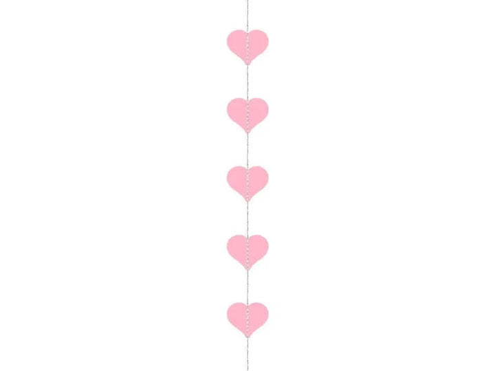 Pink Heart Garland Valentines Decoration - Valentine's Decor - Hen Party Garland - Party Decorations-Hanging Heart Decorations-Wedding Decor - Jolie Fete UK