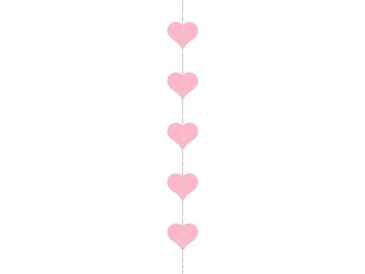 Pink Heart Garland Valentines Decoration - Valentine's Decor - Hen Party Garland - Party Decorations-Hanging Heart Decorations-Wedding Decor - Jolie Fete UK