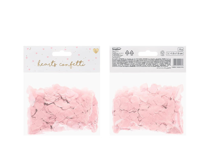Pink Heart Confetti - Pink Heart Paper Confetti Pieces - Valentine's Day Party - Valentines Decor - Hen Party Napkins - Date Night - 15g Bag - Jolie Fete UK