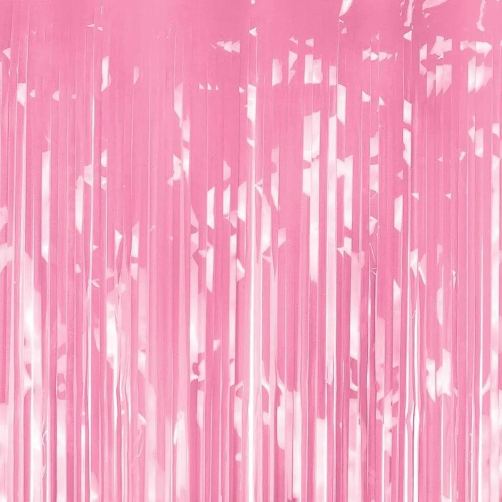 Pink Party Curtain - Light Pink Party Backdrop - Kids Party - Pastel Pink Party Decor - Princess Party Fringe Curtain - Photo Booth Backdrop - Jolie Fete UK