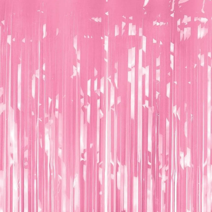 Pink Party Curtain - Light Pink Party Backdrop - Kids Party - Pastel Pink Party Decor - Princess Party Fringe Curtain - Photo Booth Backdrop - Jolie Fete UK