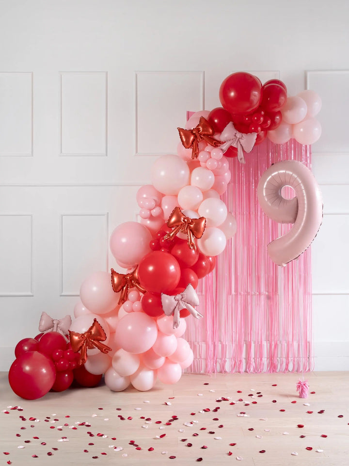 Pink Party Curtain - Light Pink Party Backdrop - Kids Party - Pastel Pink Party Decor - Princess Party Fringe Curtain - Photo Booth Backdrop - Jolie Fete UK
