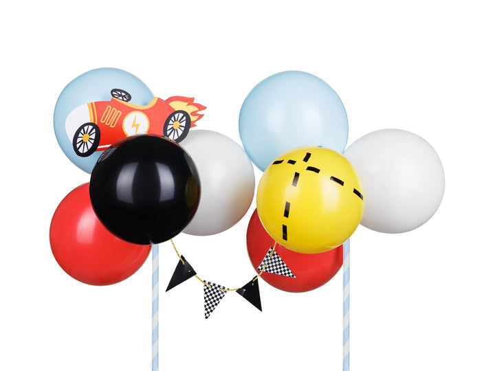 Racing Car Cake Toppers- Birthday Cake Balloon Cake Topper - Racing Car Party - F1 Theme - Kids Birthday Party Supplies - Jolie Fete UK