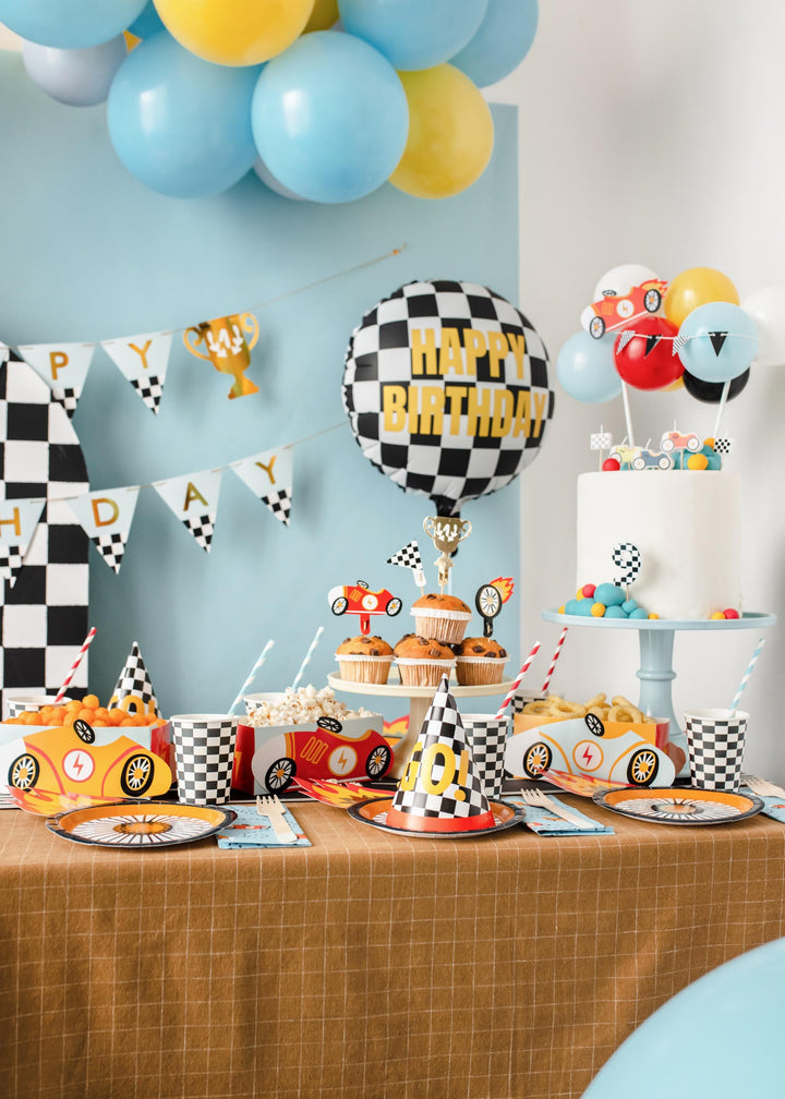 Racing Car Cake Toppers- Birthday Cake Balloon Cake Topper - Racing Car Party - F1 Theme - Kids Birthday Party Supplies - Jolie Fete UK