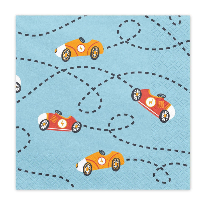 Racing Car Napkins - Racing Cars Party Paper Napkins - Racing Car Party Supplies - F1 Theme - Kids Birthday Party Supplies - Pack Of 12 - Jolie Fete UK