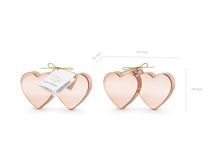 Rose Gold Balloon Weight - Rose Gold Hearts Balloon Weight - 120g - Jolie Fete UK