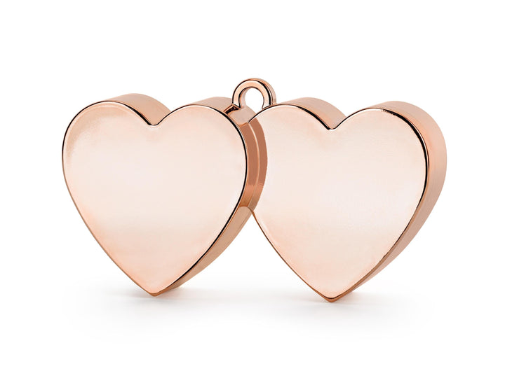 Rose Gold Balloon Weight - Rose Gold Hearts Balloon Weight - 120g - Jolie Fete UK