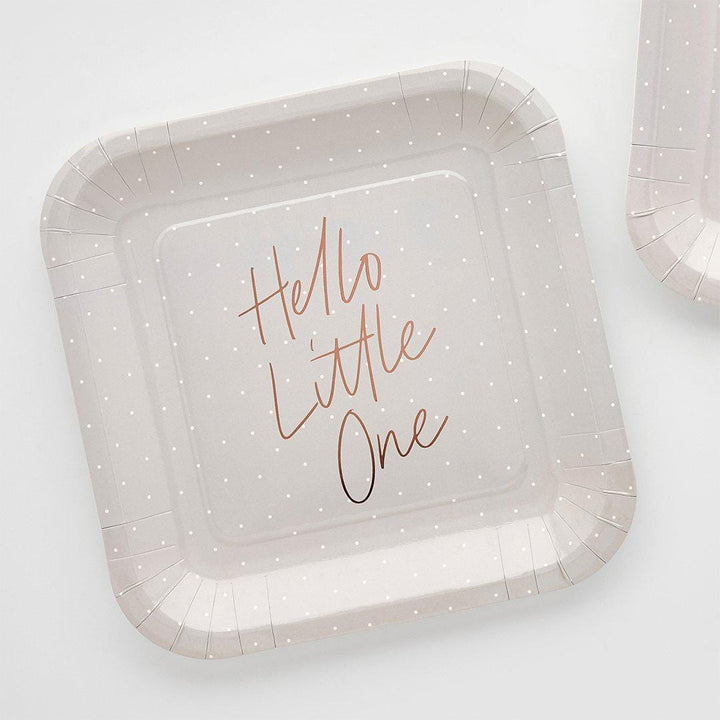 Rose Gold Hello Little One Baby Shower Banner - Baby Shower Photo Prop Sign - Baby Shower Decorations - Gender Neutral Nursery Decor - 2m - Jolie Fete UK