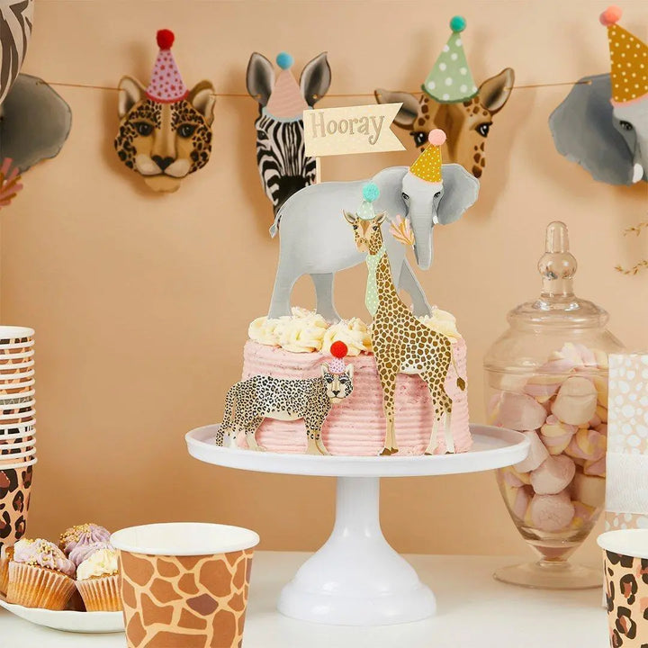 12 Safari Animal Print Balloons - Leopard Zebra Giraffe Designs - Wild One Birthday Party Decor - Jungle Theme Balloon Bundle -Kids Birthday - Jolie Fete UK