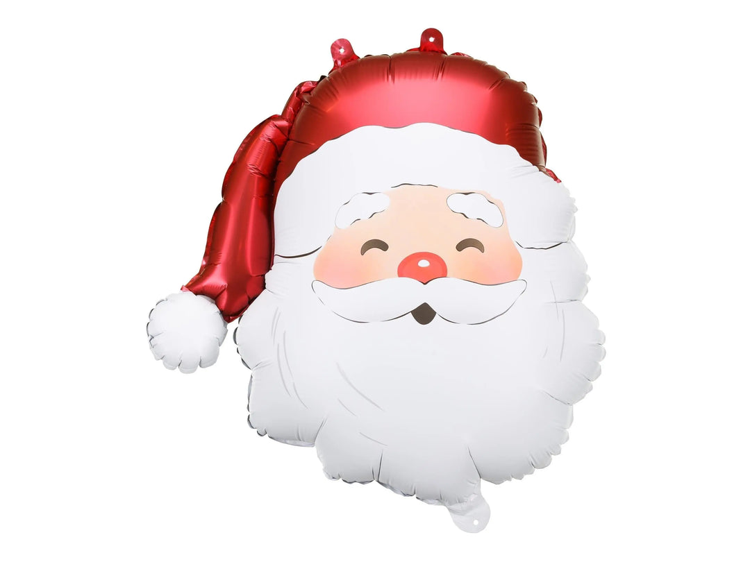 Santa Claus Foil Balloon - Santa Face Christmas Decoration - Festive Party Balloon - Holiday Home Decor-Kids Xmas-Inflate With Helium or Air - Jolie Fete UK