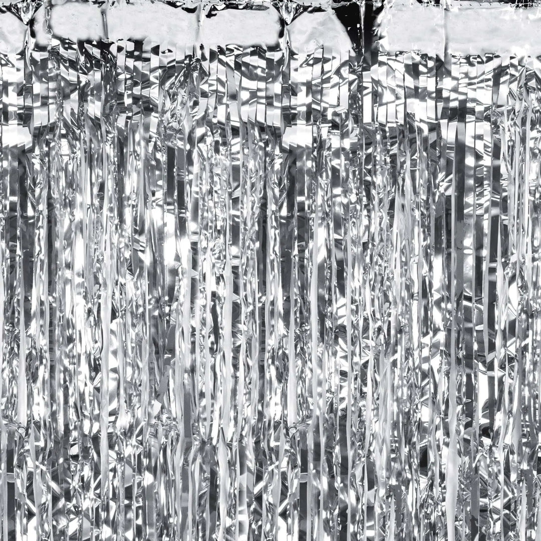 Silver Party Curtain - Silver Party Backdrop - Kids Birthday Party - Silver Party Decorations - Metallic Fringe Curtain-Photo Booth Backdrop - Jolie Fete UK