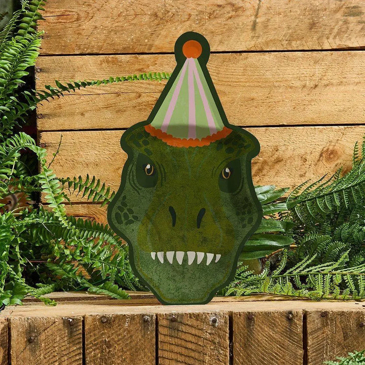 Dinosaur Plates - Dinosaur Paper Party Plates - Dino Birthday Decorations - T-Rex Plates - Kids Birthday Party Decor - Pack Of 8 - Jolie Fete UK