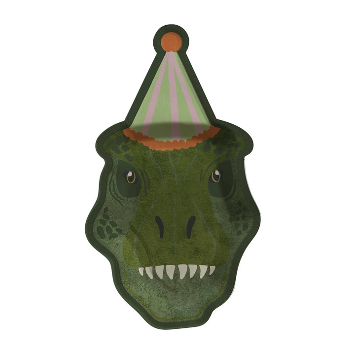 Dinosaur Plates - Dinosaur Paper Party Plates - Dino Birthday Decorations - T-Rex Plates - Kids Birthday Party Decor - Pack Of 8 - Jolie Fete UK
