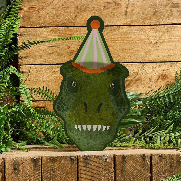 Dinosaur Plates - Dinosaur Paper Party Plates - Dino Birthday Decorations - T-Rex Plates - Kids Birthday Party Decor - Pack Of 8 - Jolie Fete UK