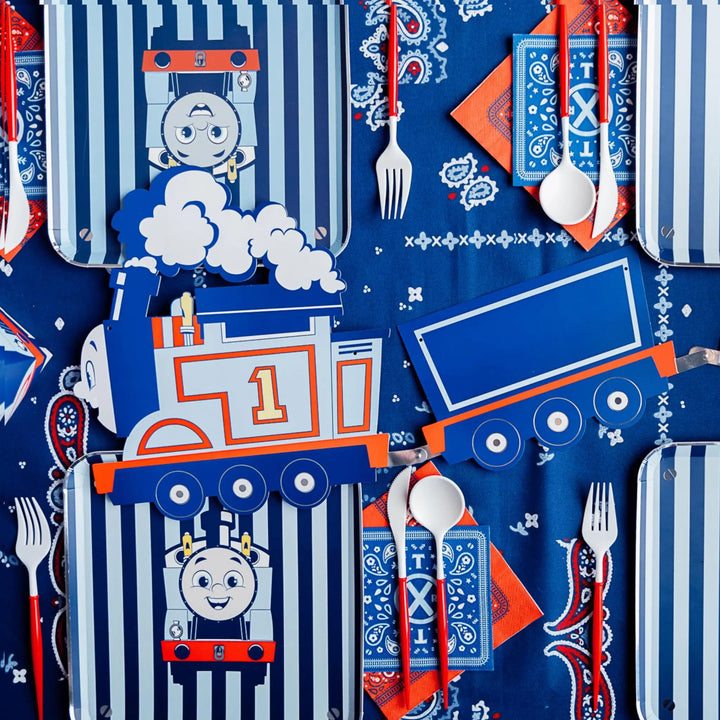 Thomas & Friends Train Banner - Train Birthday Party Decoration - Happy Birthday Banner - Toddler Birthday - Tank Engine Party Supplies - Jolie Fete UK