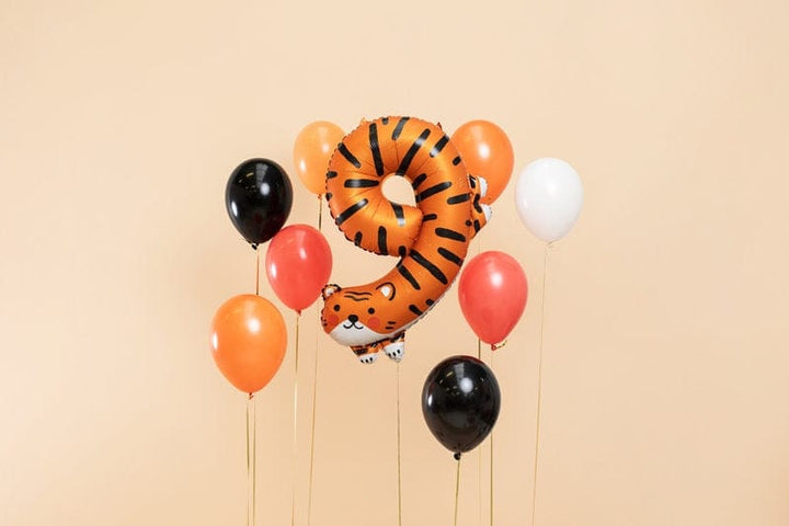Tiger Foil Balloon Number 9 - Jolie Fete