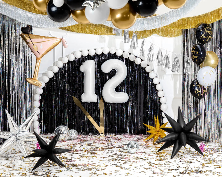 White Number 7 Balloon 86cm / 34" - Large Matt White Foil Mylar Digit - 70th Birthday Balloon - 7th - Anniversary Party Supplies - Jolie Fete UK