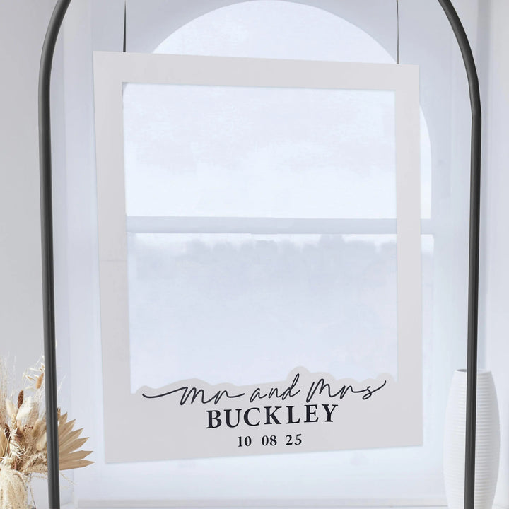 White Wedding Card Box - Black 3D Acrylic Lettering Club Green
