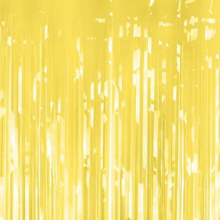 Yellow Party Curtain - Light Yellow Party Backdrop - Kids Party - Yellow Party Decor - Pastel Party Fringe Curtain - Photo Booth Backdrop - Jolie Fete UK