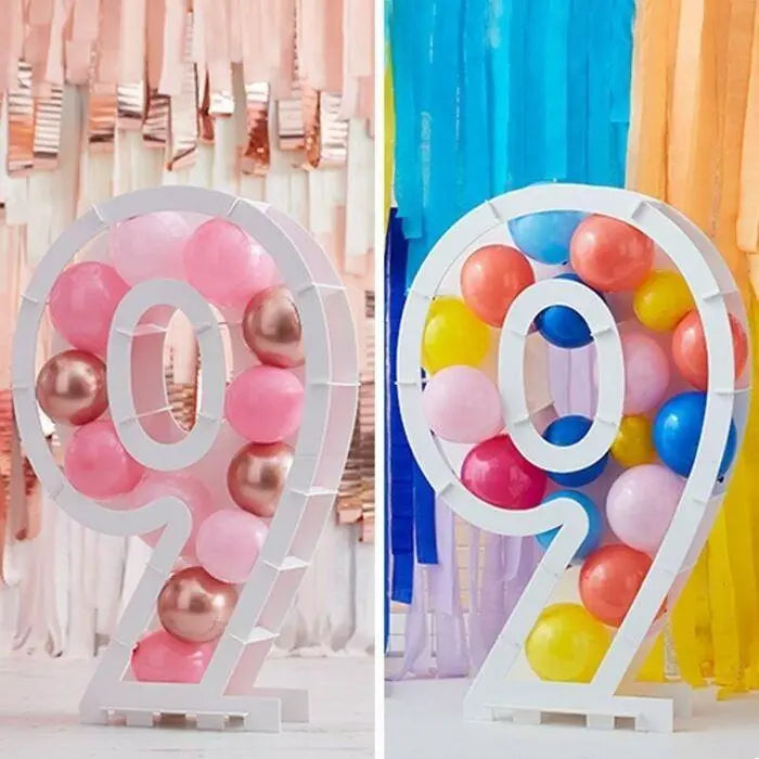 Balloon Mosaic Number Stand 9 - Mix It Up Brights Ginger Ray