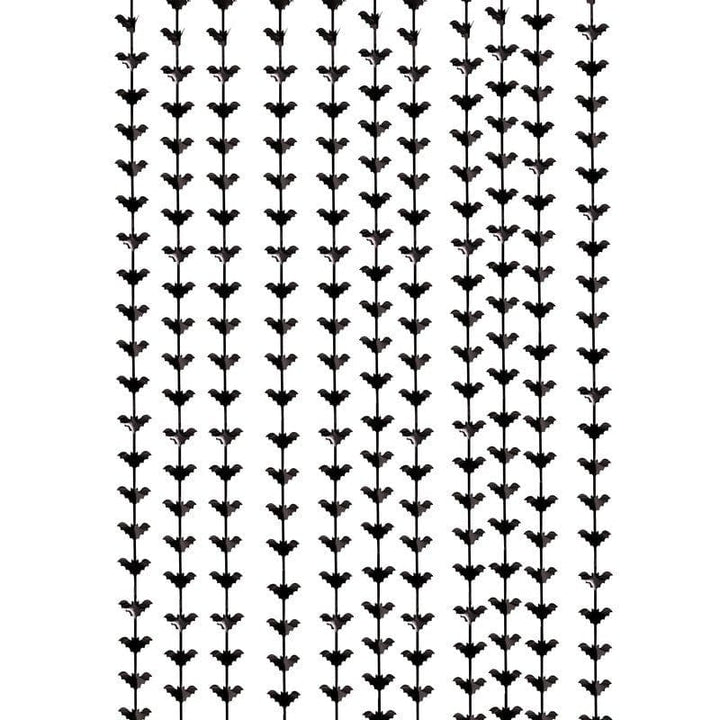 Halloween Black Bat Backdrop - Black Bat Fringe Curtain - Halloween Photo Backdrop - Halloween Party Decorations