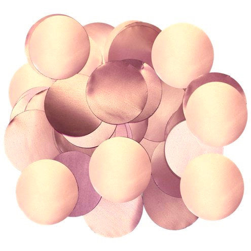 Rose gold pearl foil round circle balloon confetti pieces