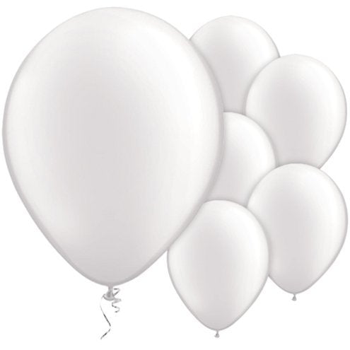 Pearl White 11" Round Latex Balloons