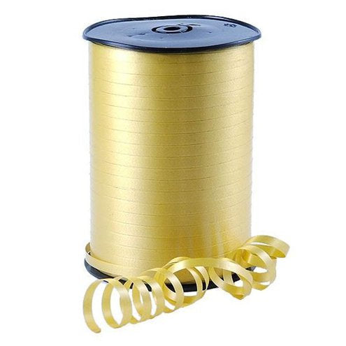 Gold Shimmer Curling Balloon and Gift Wrap Ribbon, 500m