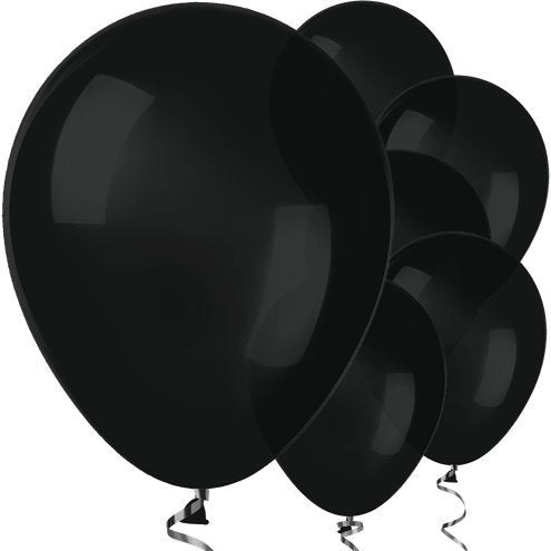 Black 12" Round Latex Balloons
