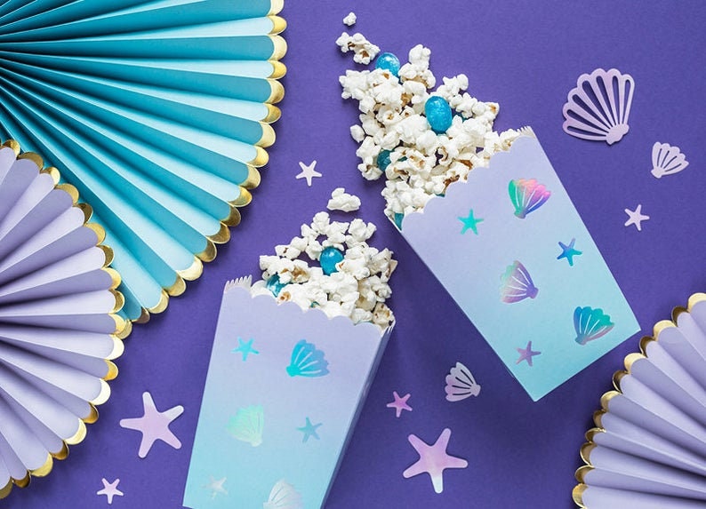 Iridescent Confetti - Iridescent Seashells and Starfish - Mermaid party decor -Narwhal Party Supplies-Party table decorations -Under the sea