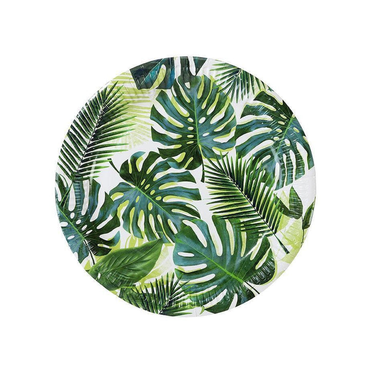 Tropical Leaf Paper Table Cover - Party Table Cloth