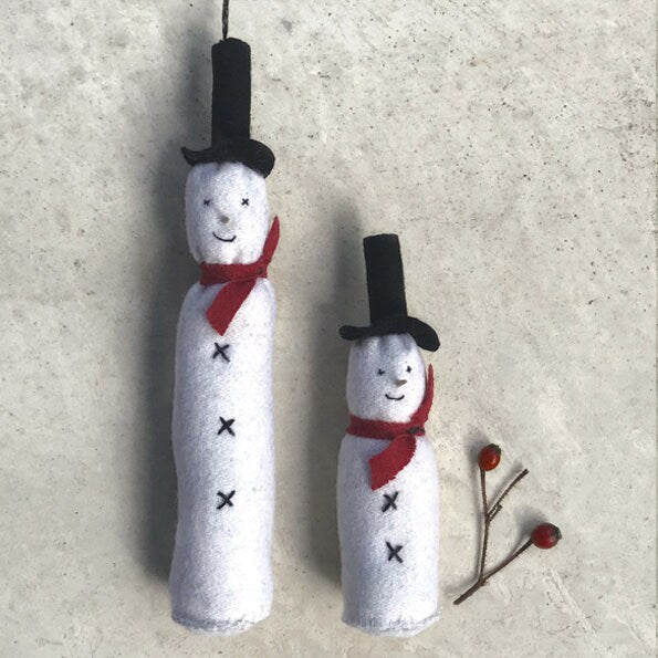 Snowman Decoration - Medium Felt Hanging Snowman - Christmas Ornament - Christmas Gift - Christmas Decorations - Holiday Decor-Xmas Homeware