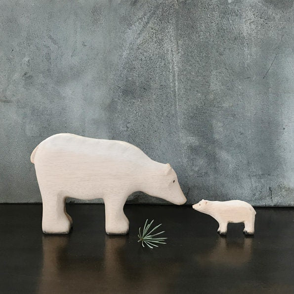 Large White Wooden Polar Bear - Large Wooden Christmas Ornament - Christmas Gift - Christmas Decorations - Holiday Decor - Xmas Homeware