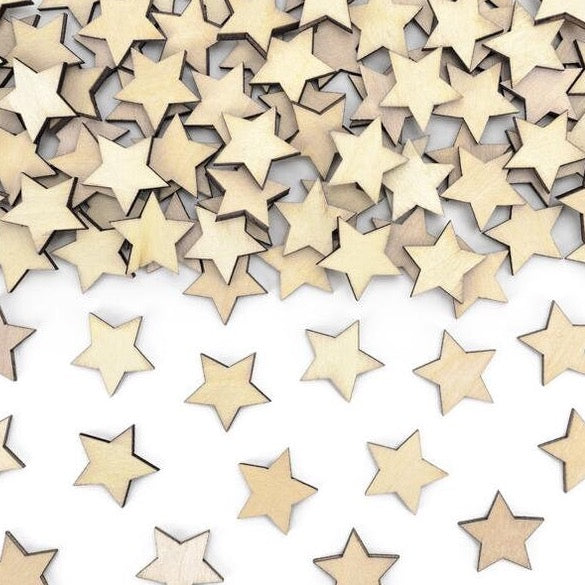 Wooden Stars Table Confetti - Wooden Christmas Table Decoration - Christmas decorations - Rustic Christmas - Holiday Decor