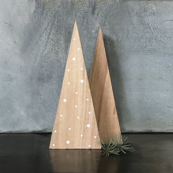 Wooden Christmas Tree - Rustic Natural Christmas Tree Decoration - Christmas Tree Ornament - Scandi Xmas Decorations - Holiday Decor