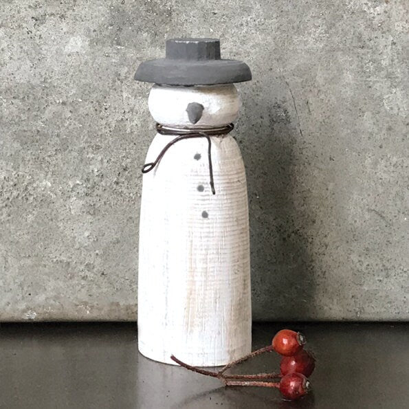 Wooden Snowman - Rustic Natural Christmas Decoration - Christmas Ornament - Scandi Xmas Decorations - Holiday Decor