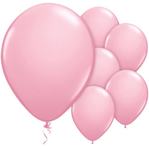 Pink 11" round latex balloons - Pink party decorations - Birthday party balloons - Baby shower decorations