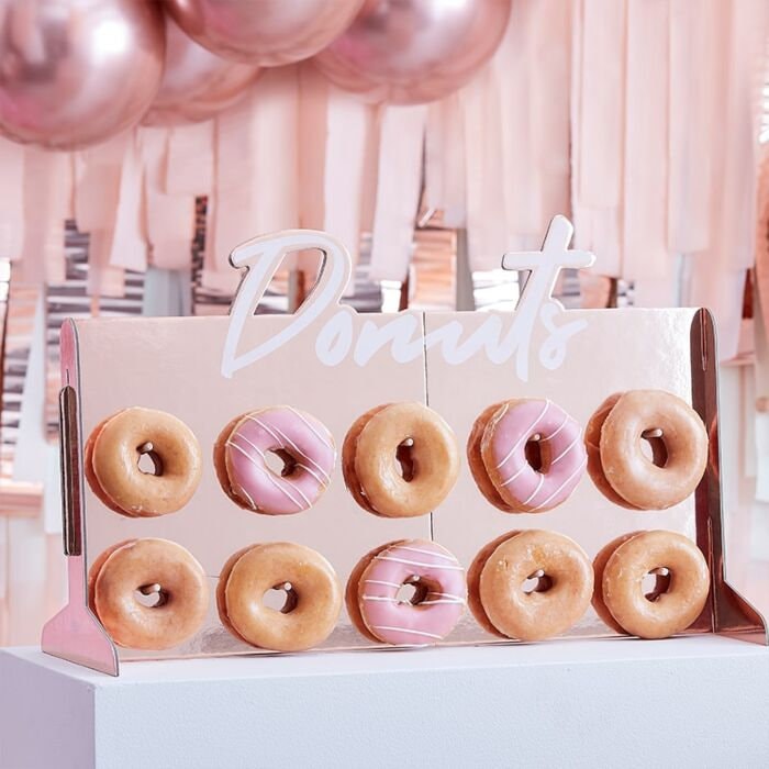 Rose Gold Donut Wall - Birthday Party Donut Stand - Doughnut Wall Holder Decoration - Food Displays - Party Buffet - Hen Party Decor