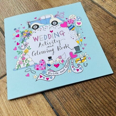 Wedding Activity & Colouring Book - Wedding Entertainment Books For Children - Kids Wedding Table Accessory - Rachel Ellen Designs