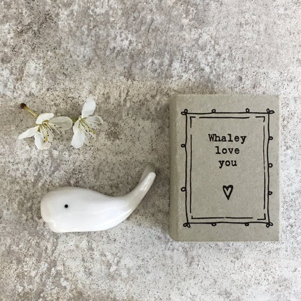 Porcelain Whale Matchbox Gift - Birthday Present - Gift For Friend - Whaley Love You - Valentines Gift - Thinking Of You - East Of India