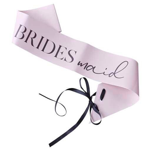 Bridesmaid Sashes - Team Bride Hen Sashes - Pink & Black Sash Set - Bachelorette Sashes - Hen Party Accessories - Pack Of 2