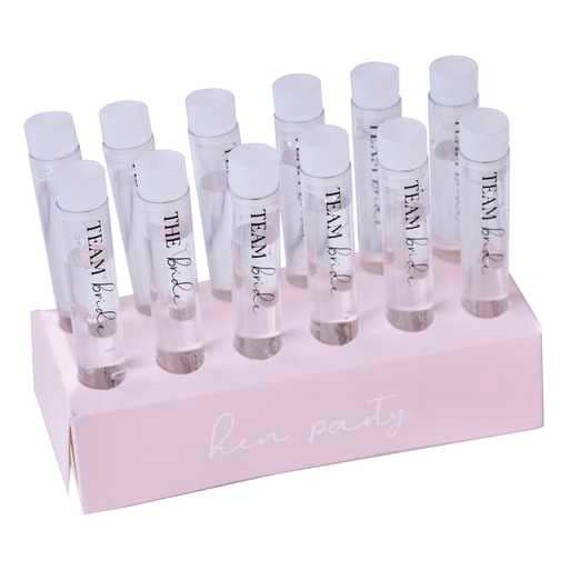 Team Bride Hen Party Shots Tray - Hen Night Decorations - Bridal Shower Party Shots - Hen Drinks - Bachelorette Party Decorations-Pack Of 12