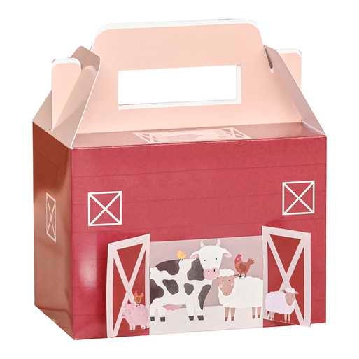 Custom Farm Party Box - Kids Birthday Party Favour Boxes - Barn Party Food Boxes - Farm Gift Box-Farmyard Birthday Party Favor Box-Pack Of 5