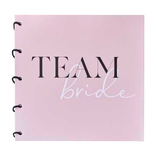 Team Bride Guest Book - Pink & Black Hen Party Guest Book - Messages For The Bride To Be - Hen Party Photo Album - Bridal Shower Book