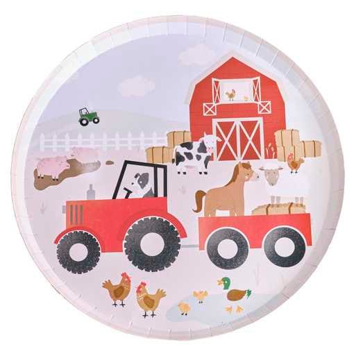 Farmyard Paper Plates - Farm Animal Party Plates - Children's Birthday Plates - Kids Birthday Party - Farm Birthday Supplies - Pack Of 8