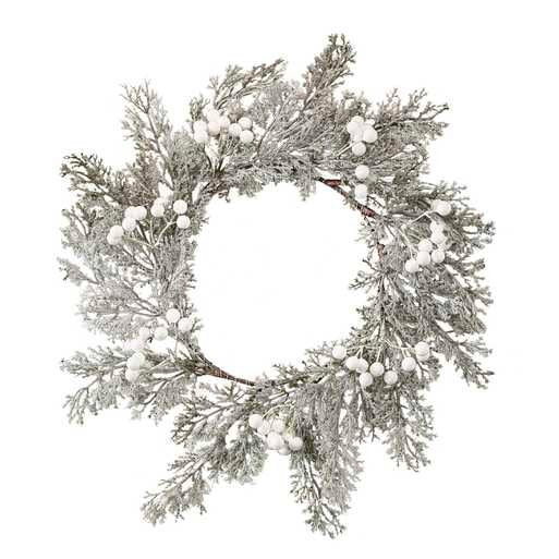 Foliage Christmas Place Mats with Berries - Christmas Dinner Table Decorations - Nordic Christmas - White Christmas - Pack Of 4