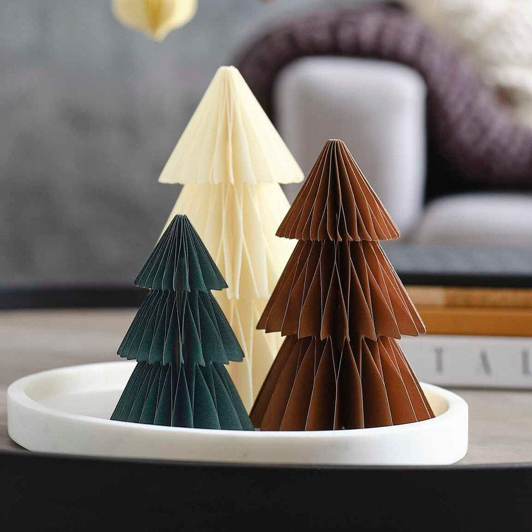 Paper Tree Honeycomb Christmas Decorations - Honeycomb Christmas Trees - Christmas Decorations - Holiday Decor
