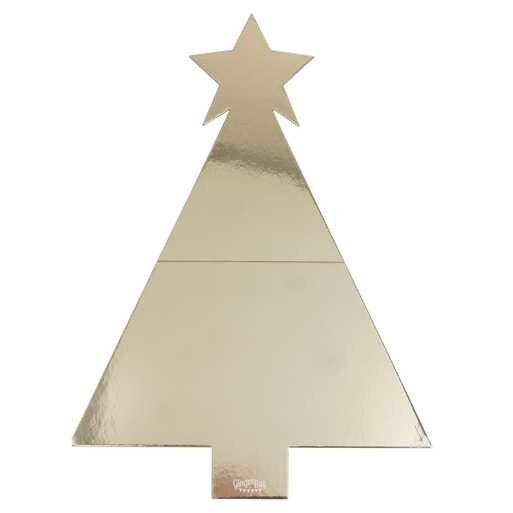 Gold Christmas Tree Food Platter - Grazing Board Table Kit - Christmas Party Food Displays - Party Snack Buffet - Treat Table Accessories
